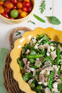 Arugula, Spinach, and Mozzarella Pasta Salad