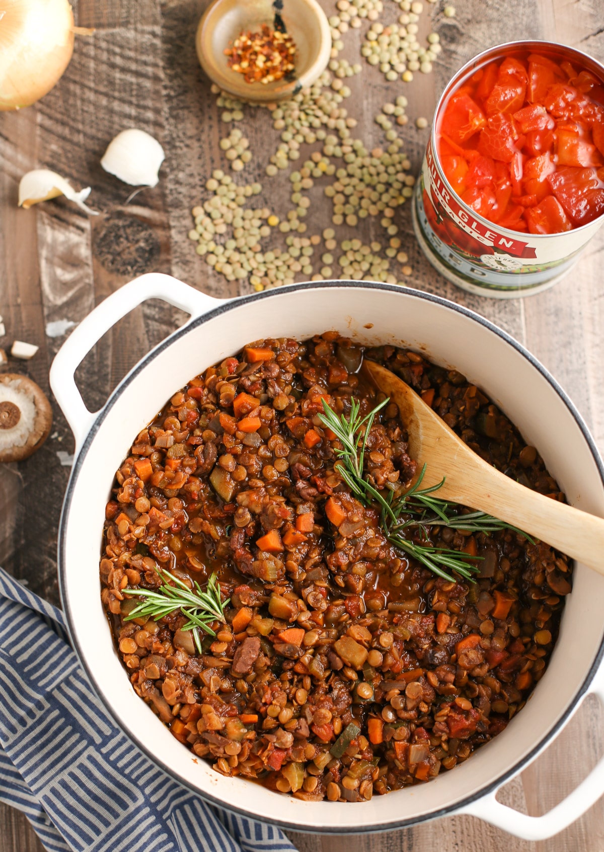 Lentil Bolognese with Low Carb Pasta
