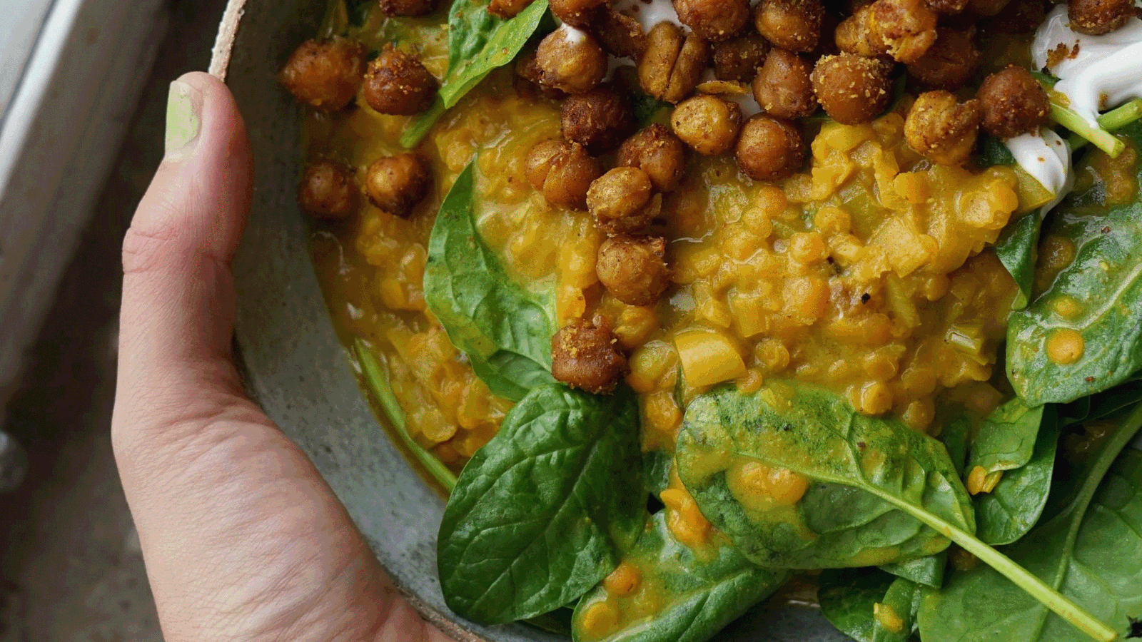 Image of Red Lentil Dhal & Tandoori Chickpeas 