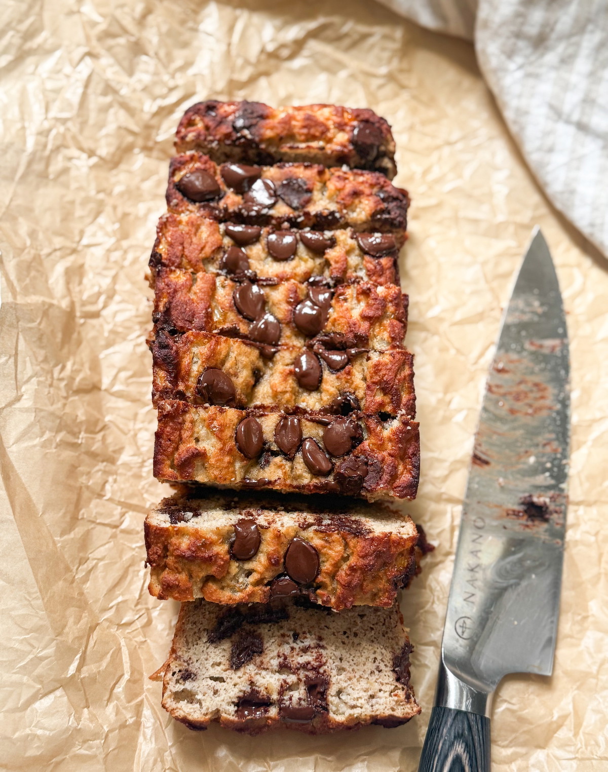 Cottage Cheese Banana Bread w/ Chocolate Chips