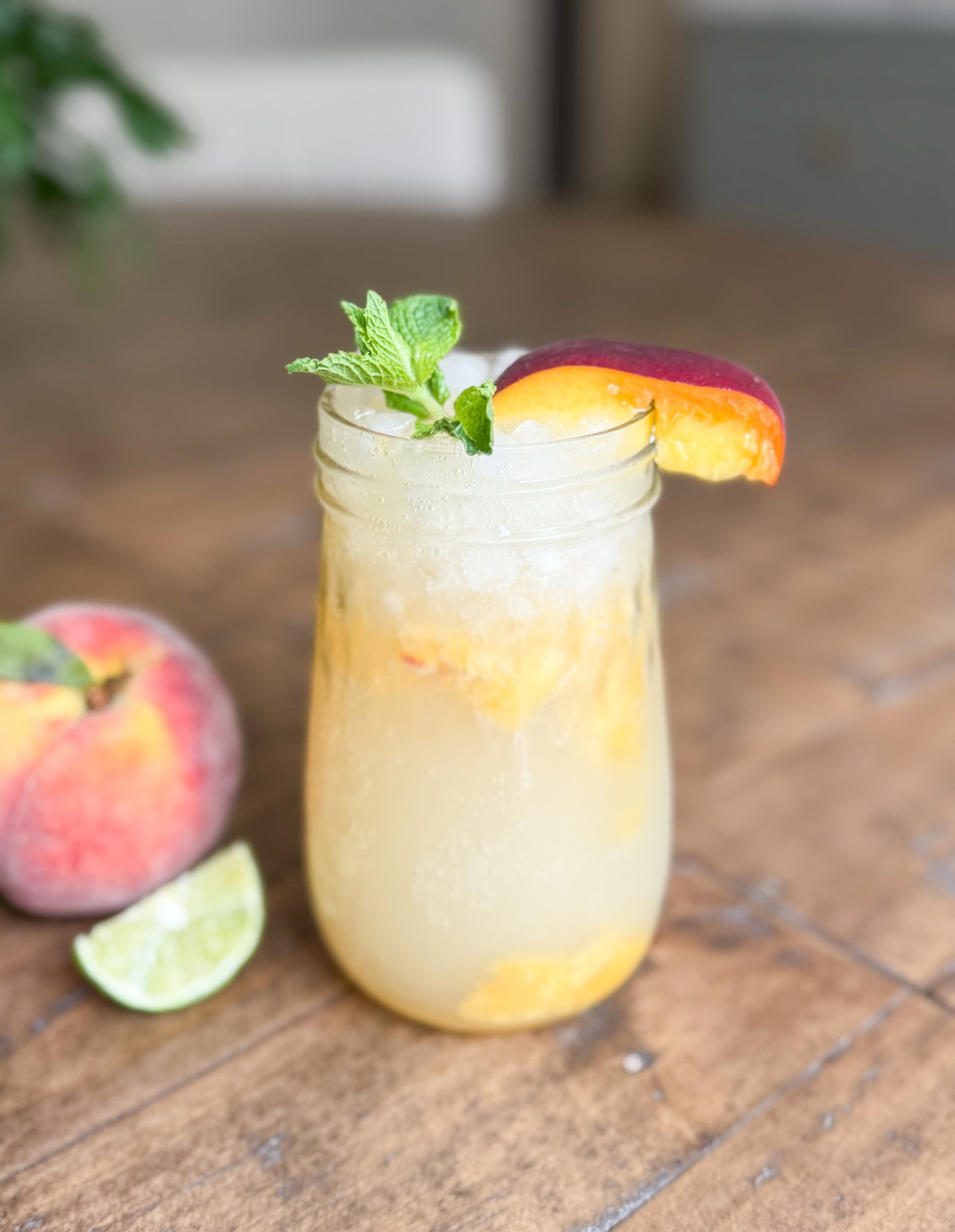 Peach Switchel Mocktail