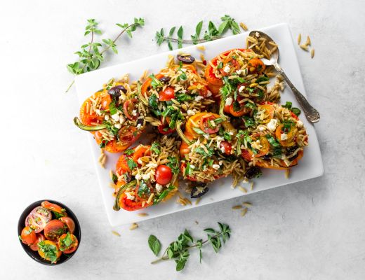 Image of Greek Orzo Stuffed Enjoya Peppers