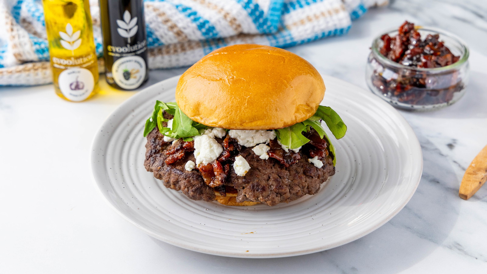 Image of Smash Burgers with Bacon Balsamic Onion Jam 
