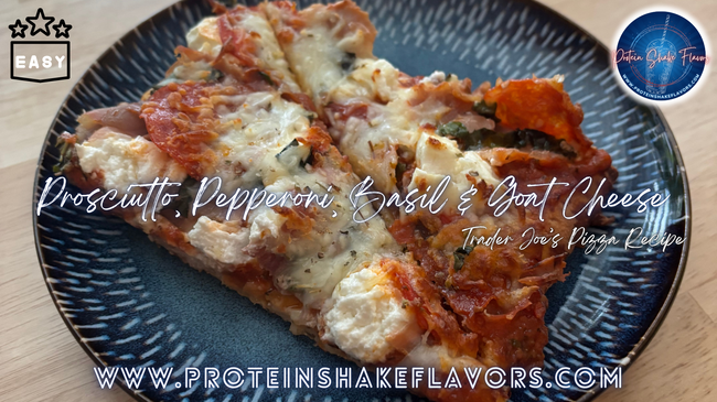 Image of Trader Joe's Pizza Recipe: Prosciutto, Pepperoni, Goat Cheese, Mozzarella & Basil