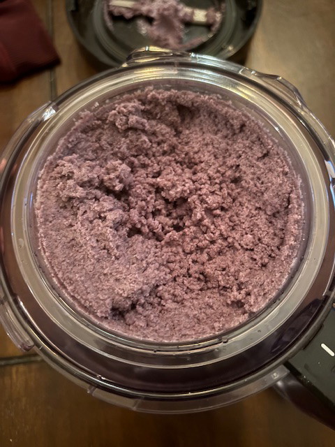 Image of If the ice cream looks crumbly, add a tablespoon of Milk and re-spin.