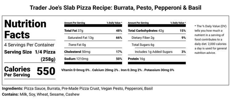 Image of Nutrition Info: