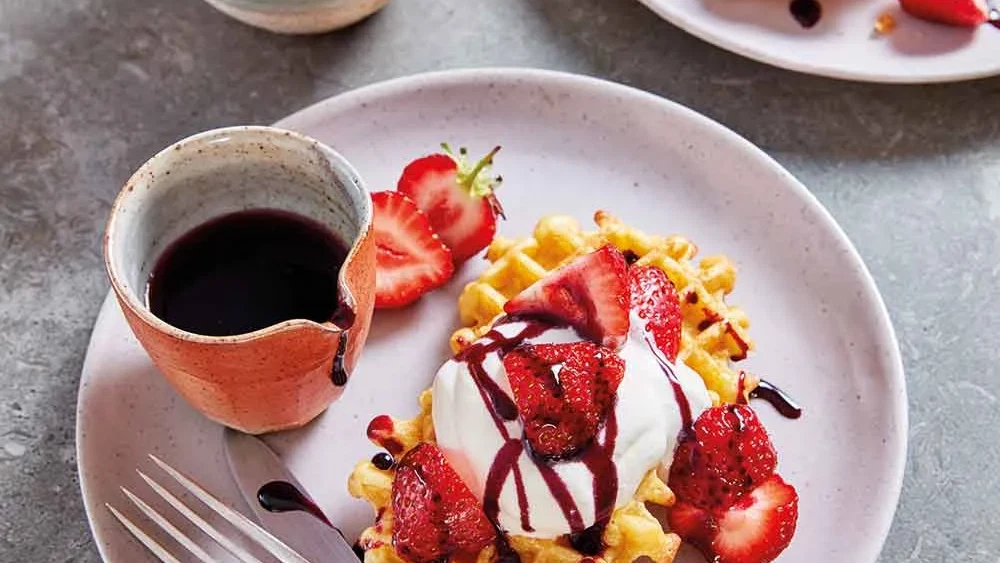 Merry Strawberry Waffles, Italian-Style Salmon Pasta