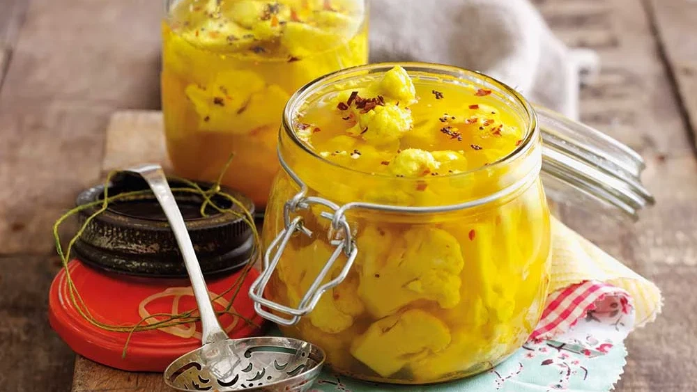 ,Turmeric Pickled Cauliflower