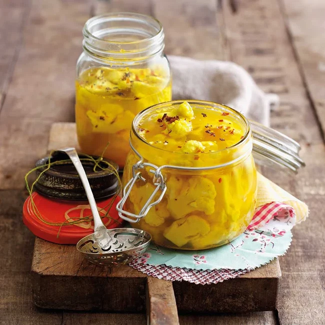 Turmeric Pickled Cauliflower