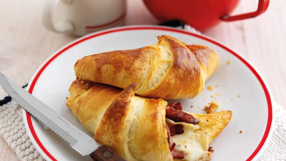 ,Bacon & Brie Stuffed Croissants