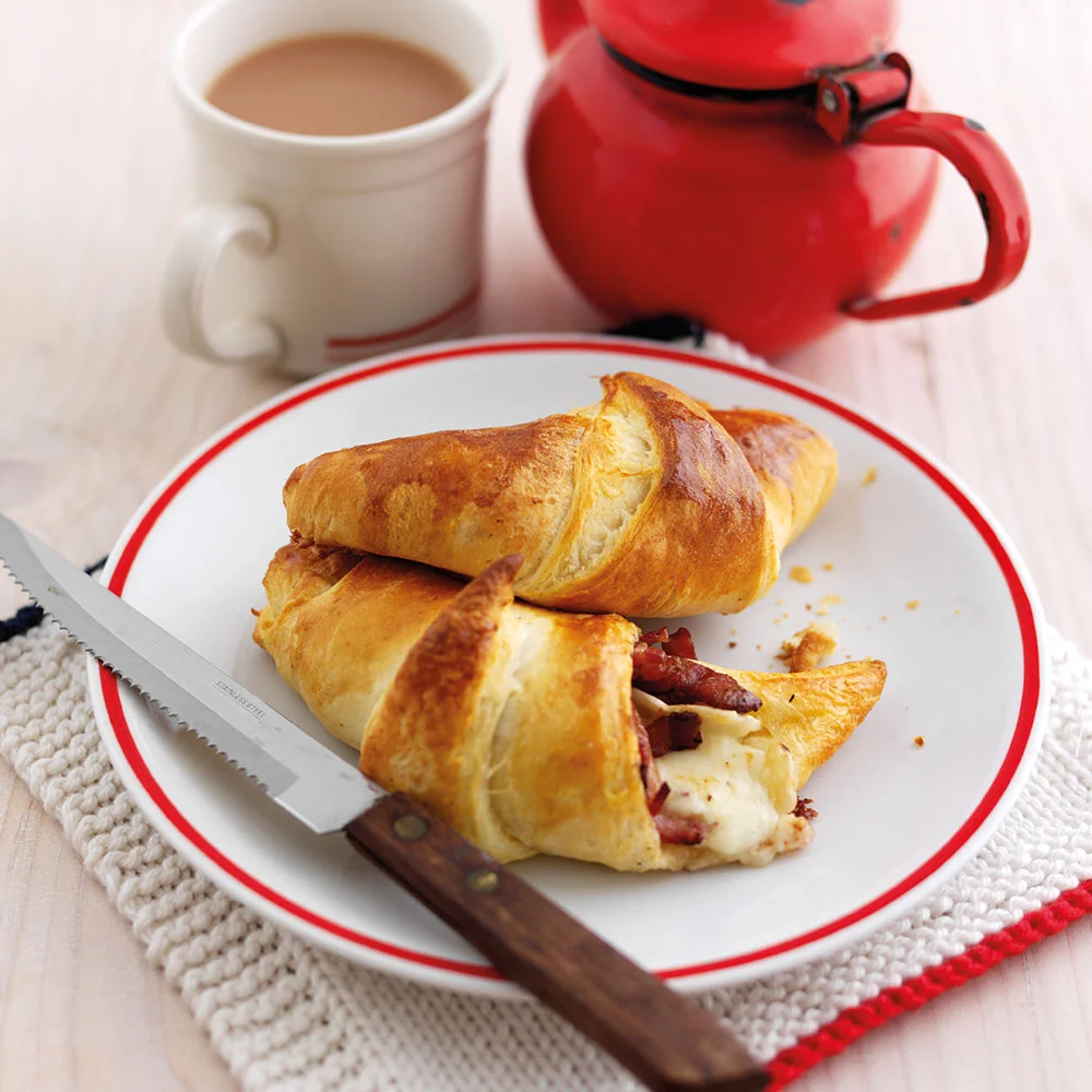 Bacon & Brie Stuffed Croissants