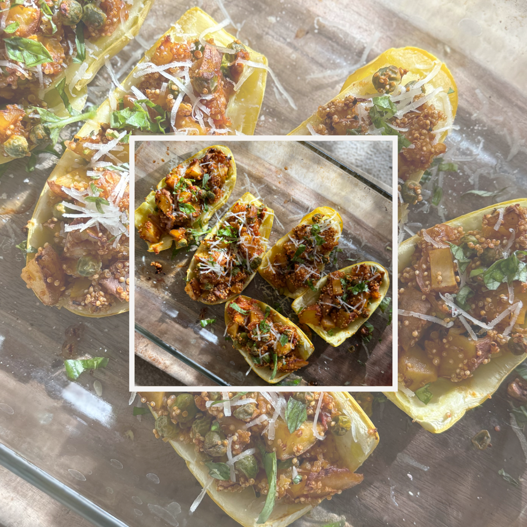 Stuffed Cucuzza Boats