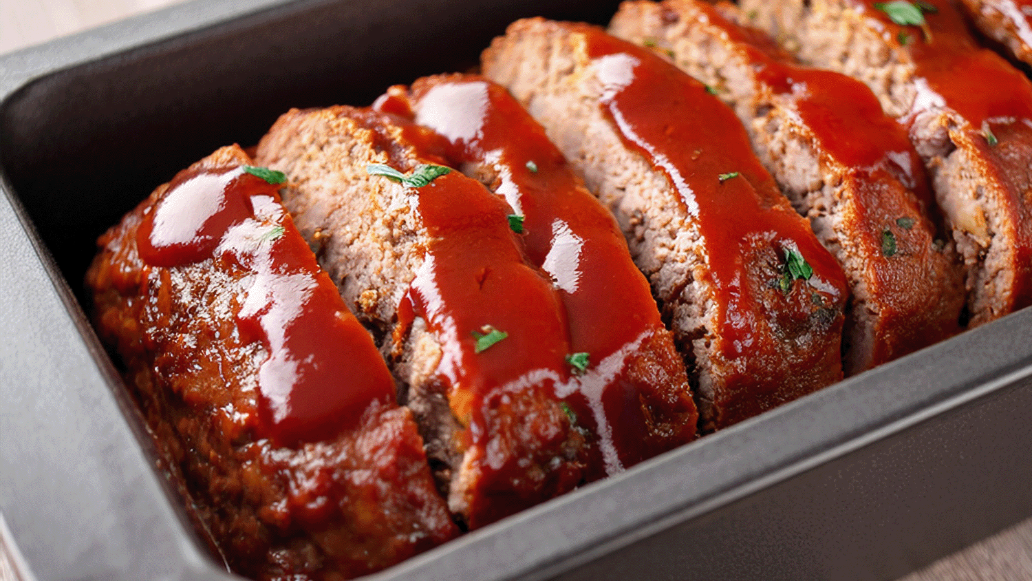 Meatloaf with ketchup glaze