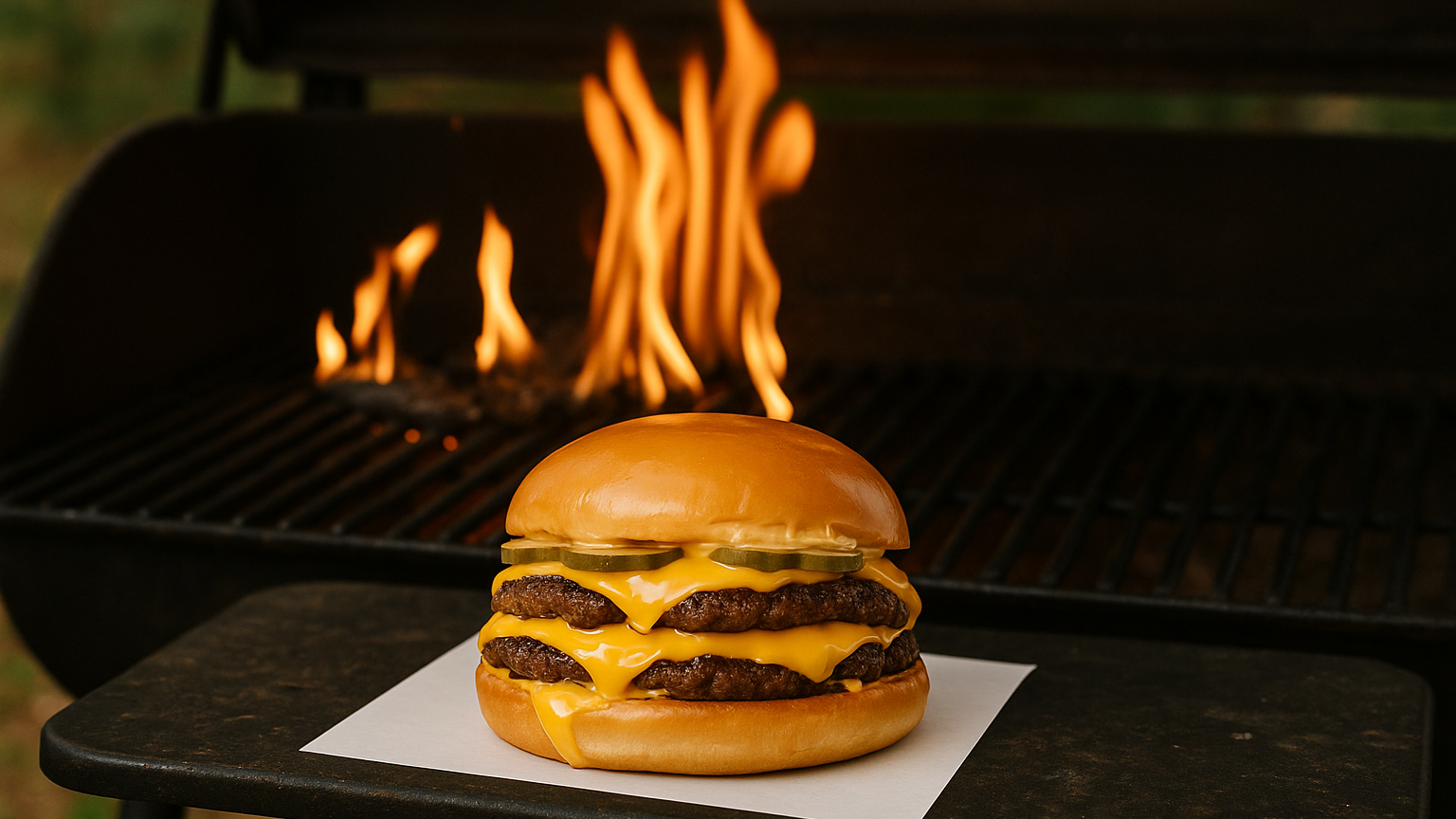 Image of Smokin’ Smashburgers with Pickle BBQ Drizzle