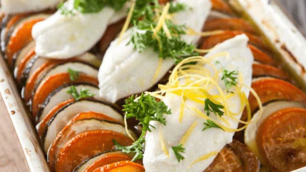 Image of Rødspættefilet med ratatoille