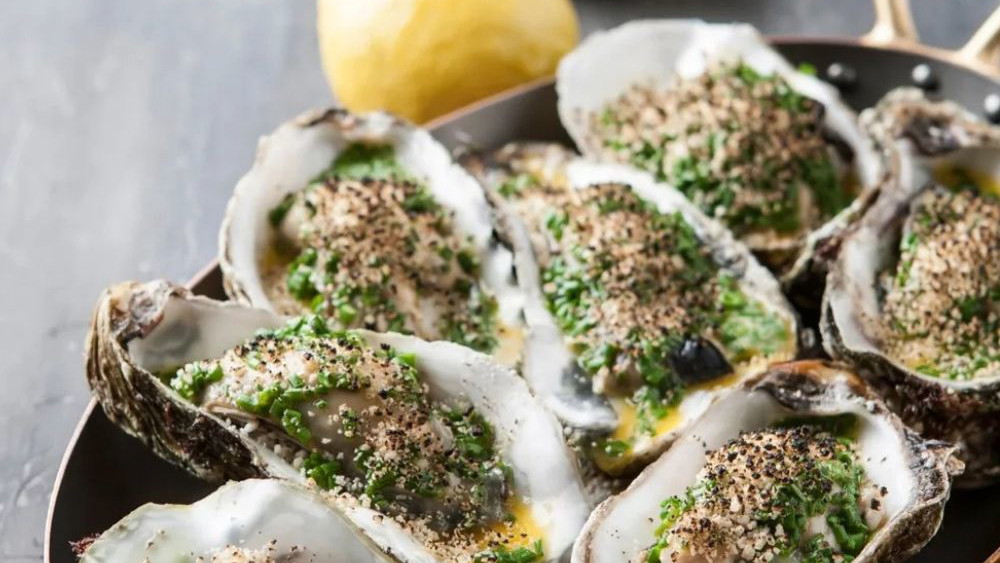 Image of Gratinerede østers med hollandaisesauce