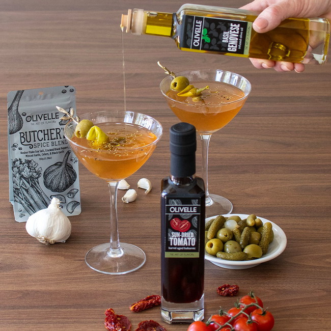 Filthy Sun-Dried Tomato Martini