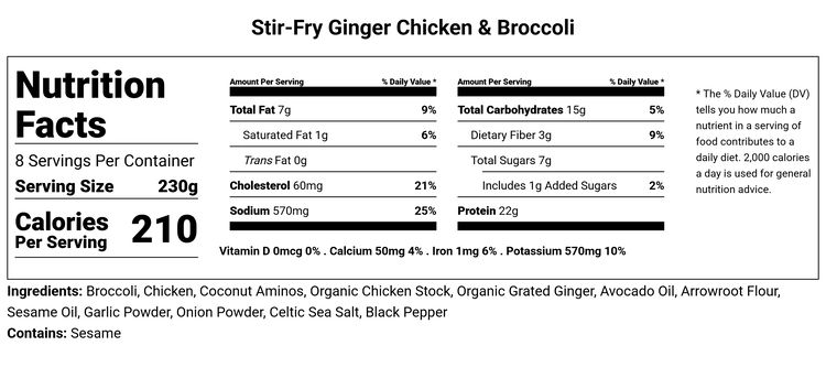Image of Nutrition Info: