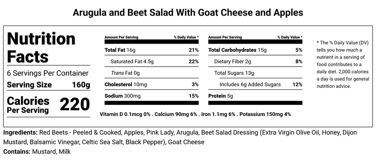 Image of Nutrition Info: