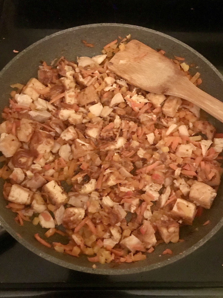 Image of Add the pre-cooked diced Rotisserie Chicken breast and gently toss.