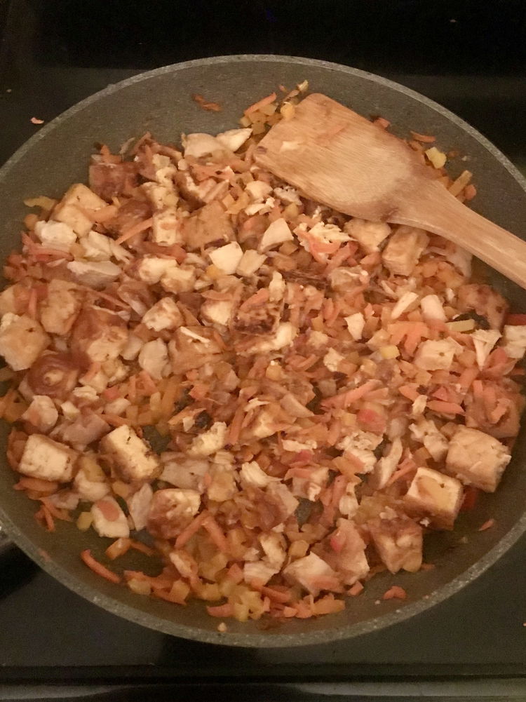 Image of Add the pre-cooked diced Rotisserie Chicken breast and gently toss.