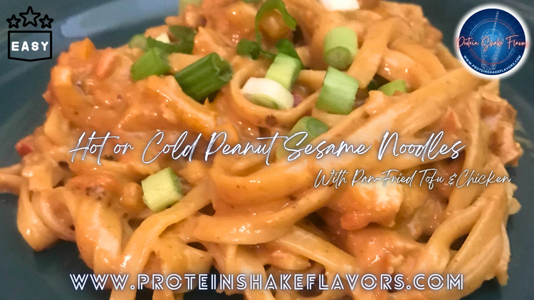 Image of Cold Peanut Sesame Noodle Recipe With Pan-Fried Tofu & Chicken