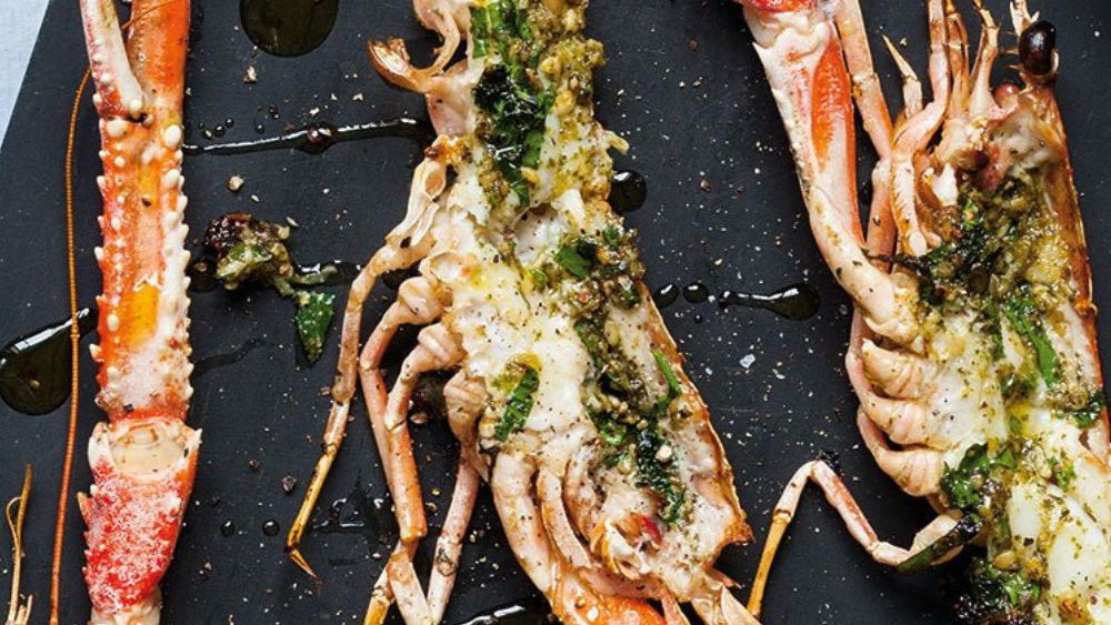 Image of GRILLET JOMFRUHUMMER MED PERSILLEPESTO