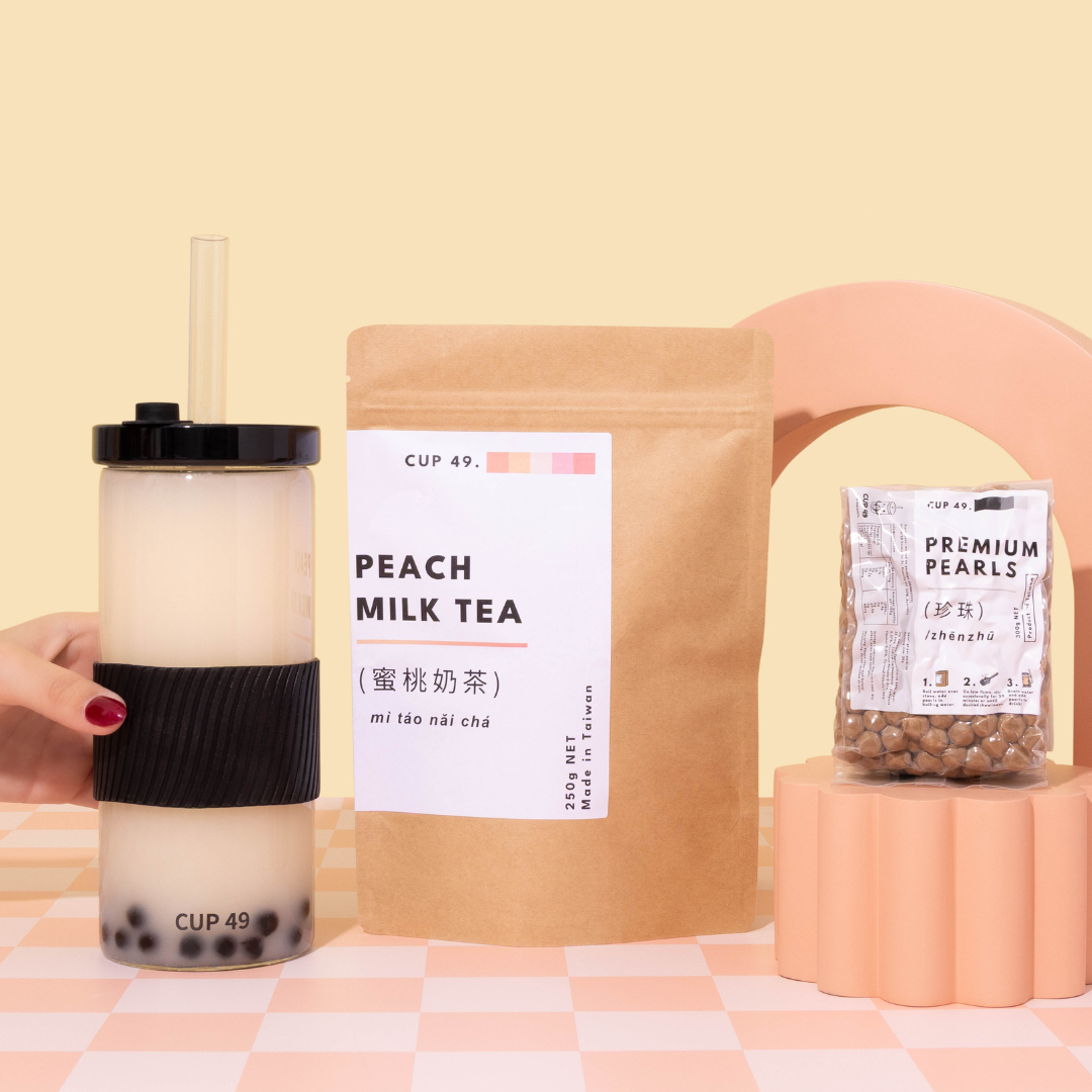 How To Make Peach Milk Bubble Tea 