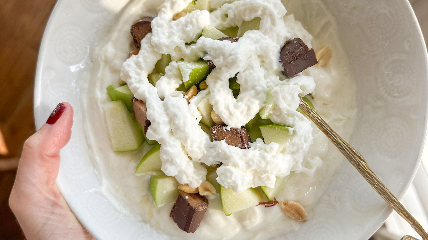 High Protein Snickers Salad recipe