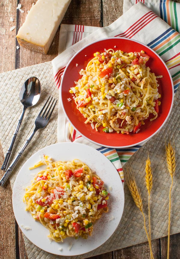 Summer Corn and Tomato Pasta