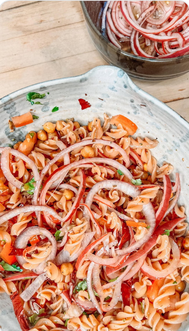 Image of Summer Greek Chickpea Pasta Salad