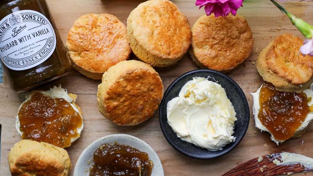 Image of Rhubarb & Custard Scones