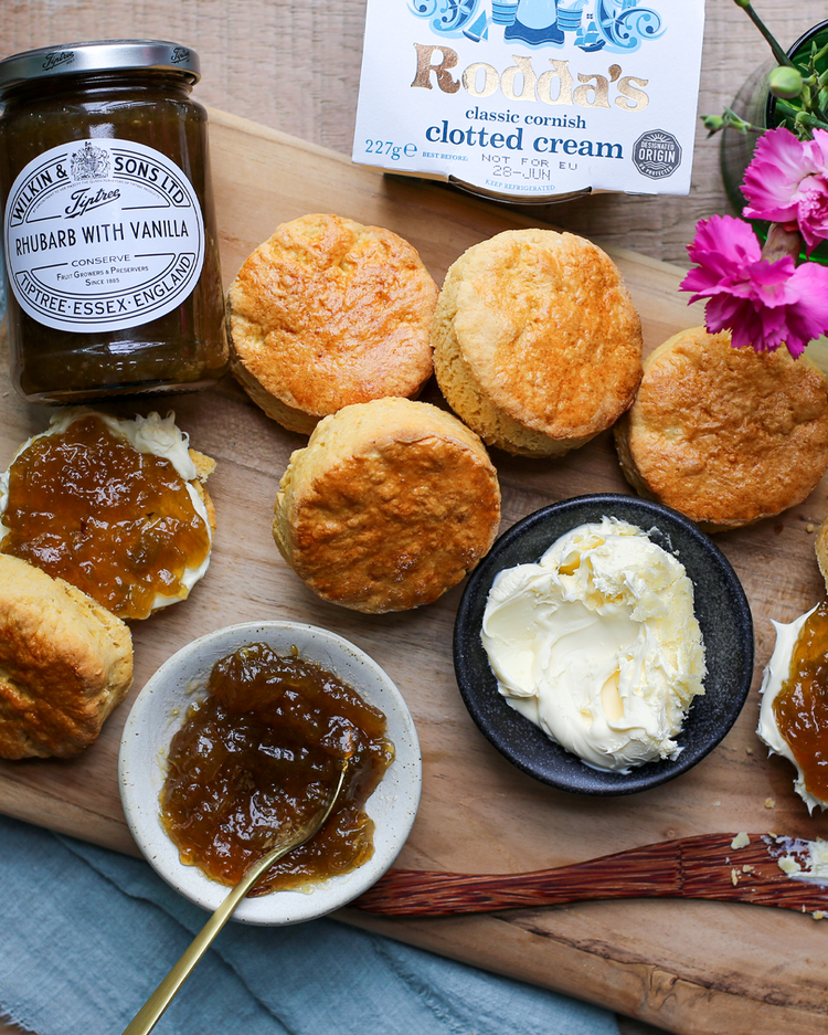 Image of Serve
with clotted cream and generous helpings of our Rhubarb & Vanilla Conserve.