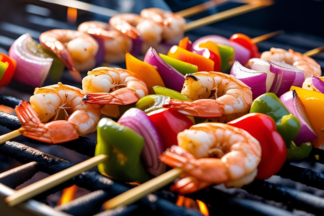 Image of Grilled Shrimp and Veggie Skewers