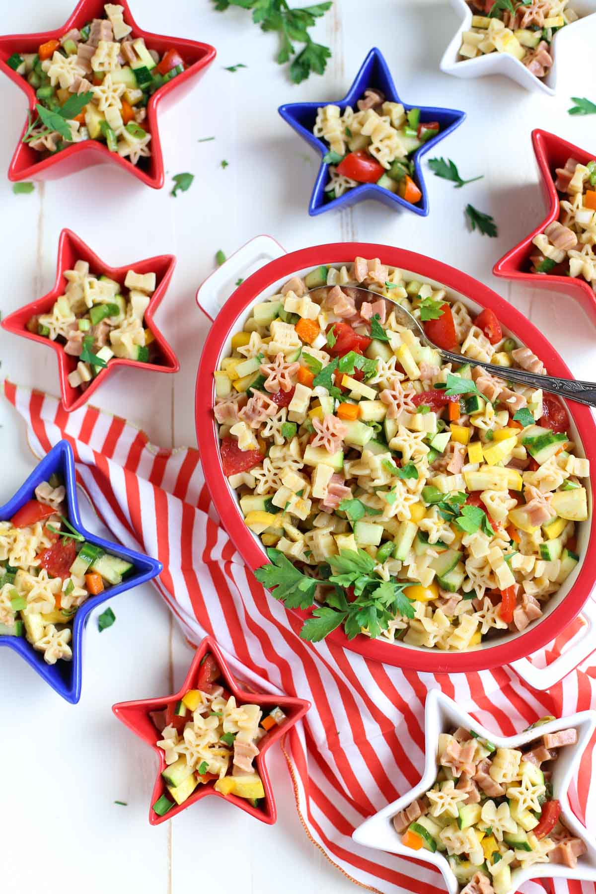 Fresh & Light Veggie Pasta Salad with Spicy Lemon Dressing
