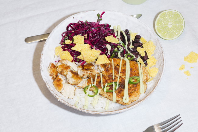 Image of Plant-Based Flaky Fish Filet Burrito Bowl