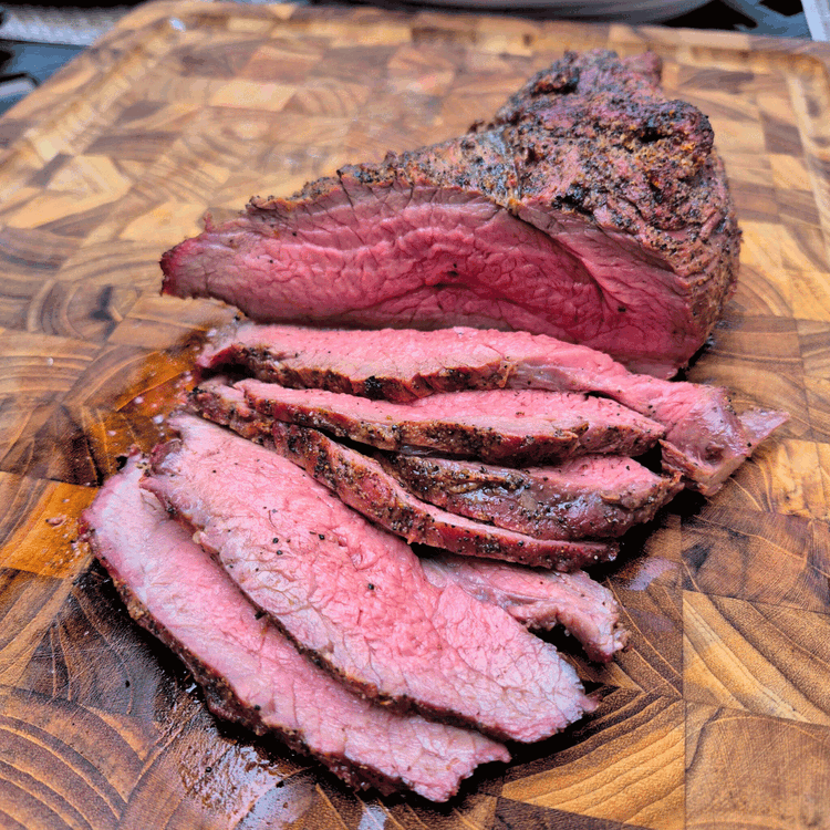 Image of Slice and serve atop a bed of the summer salad,...