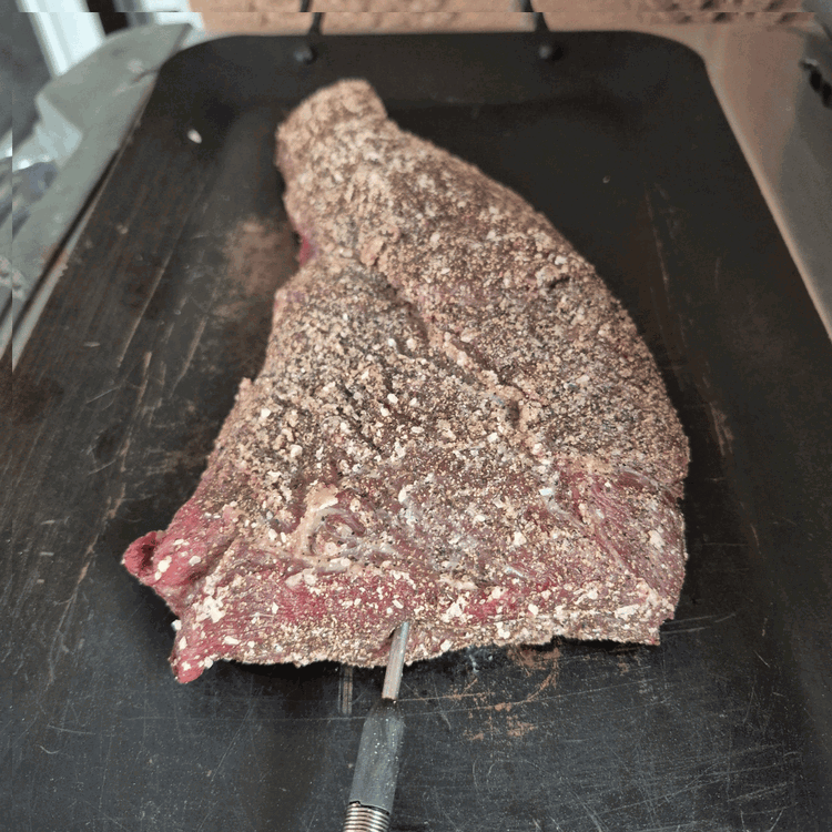 Image of Pull the meat from the smoker and allow to rest while you preheat your grill to searing temp (approx. 400-500 degrees) It’s still going to look a little raw at this point, that’s ok. The next step creates that delicious...