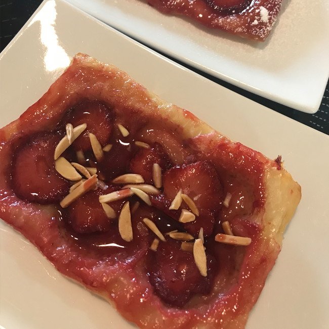 Image of Upside Down Strawberry Puff Pastry Tarts