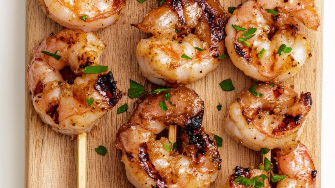 Garlic Grilled Shrimp Skewers
