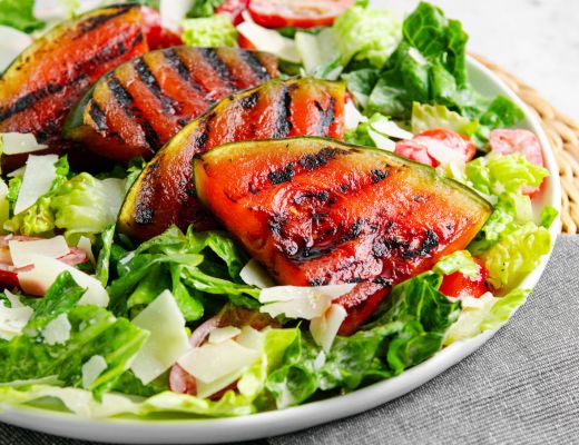 Image of Hatch Caesar Salad with Hot Honey Grilled Watermelon