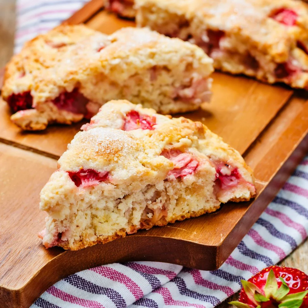Strawberry Olive Oil Scones