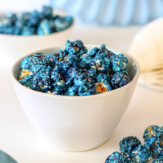 Image of How to Make Blue Popcorn for a Baby Shower (No Artificial Dyes)