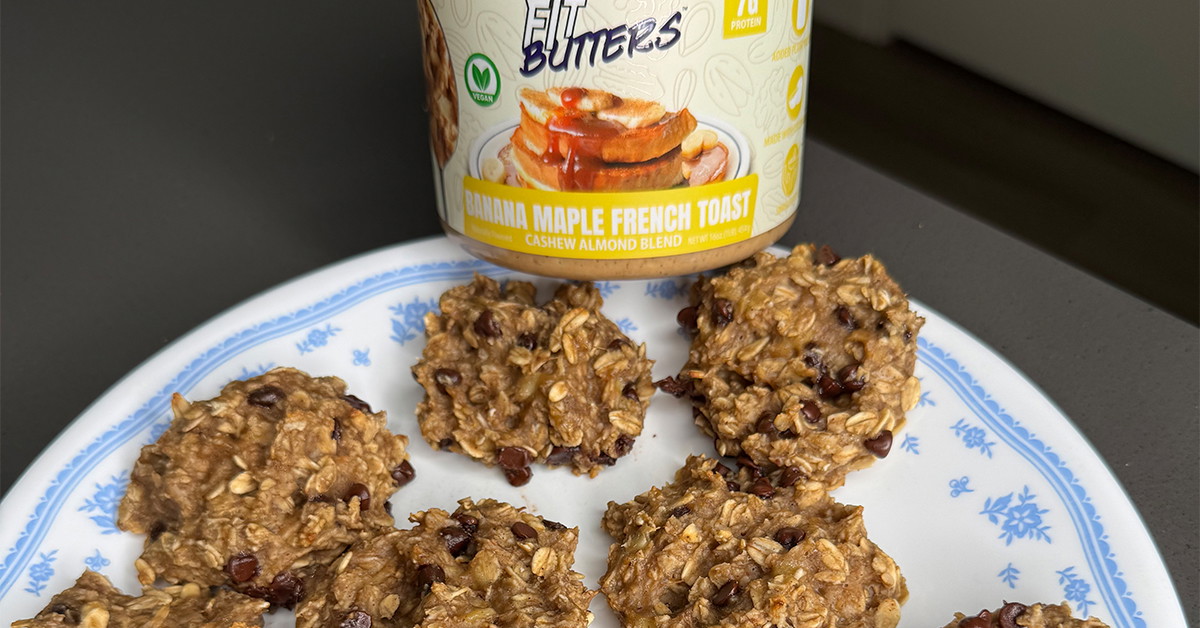 🍪 Banana Chocolate Chip Maple French Toast Breakfast Cookies with Fit Butters