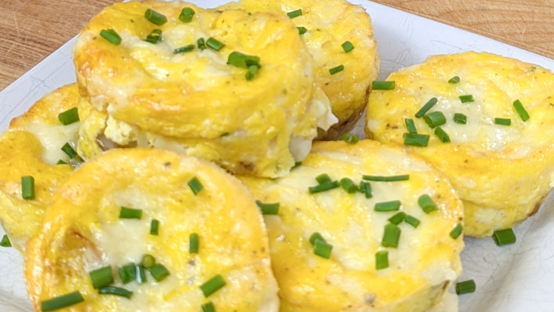 Image of Egg and Potato Onion and Chive Cheese Bites