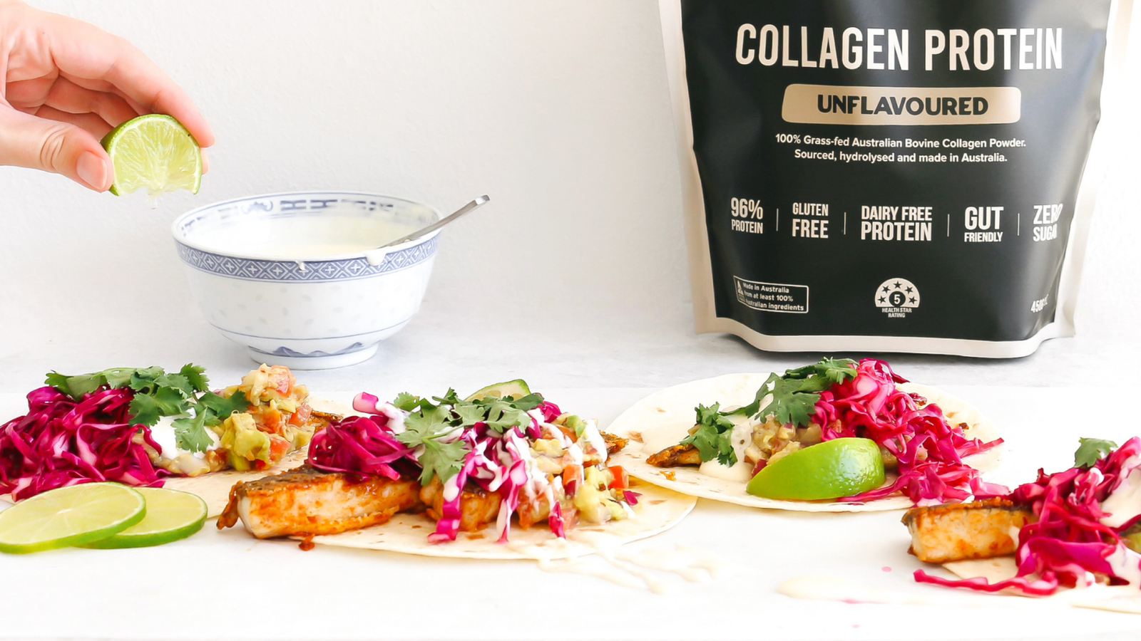 Image of Crispy Collagen Fish Tacos