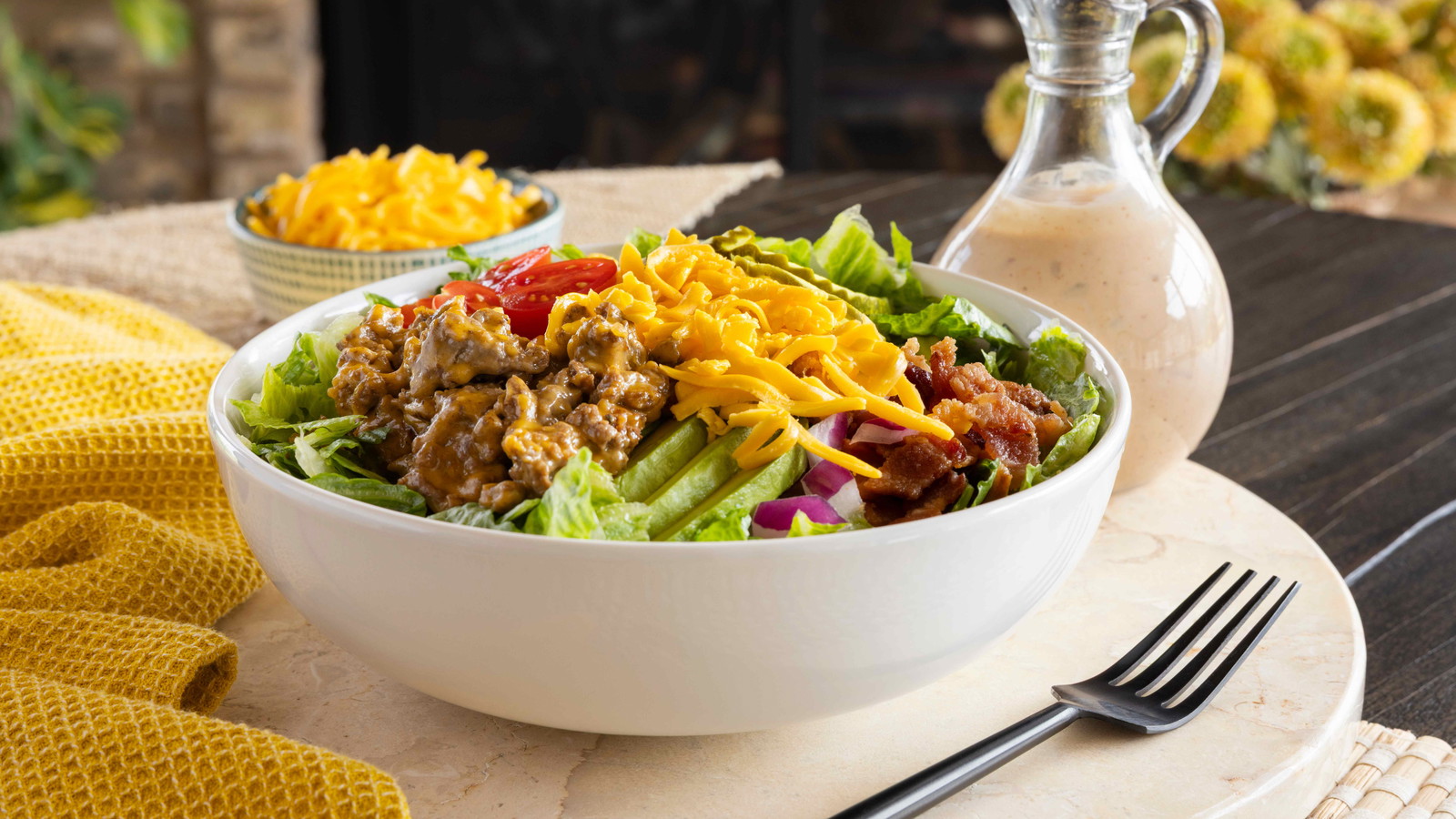 Image of Cooper® Cheese Saucy, Cheesy, Delicious Burger Bowl