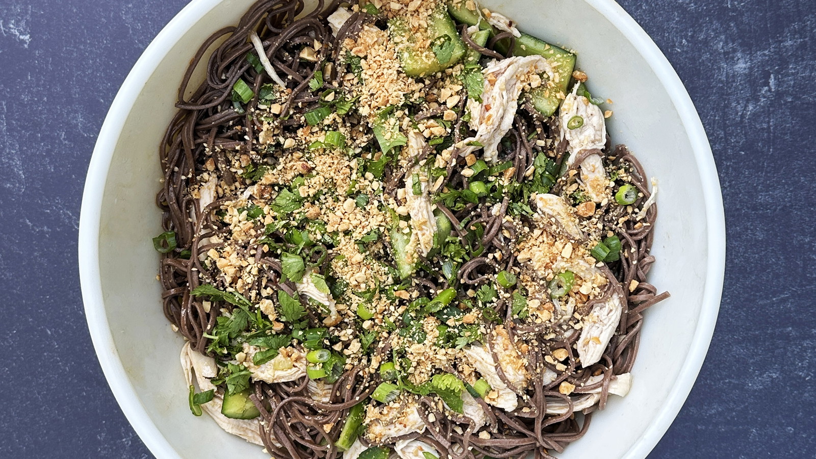 Image of Chilled Japanese Soba with Chicken and Cucumber