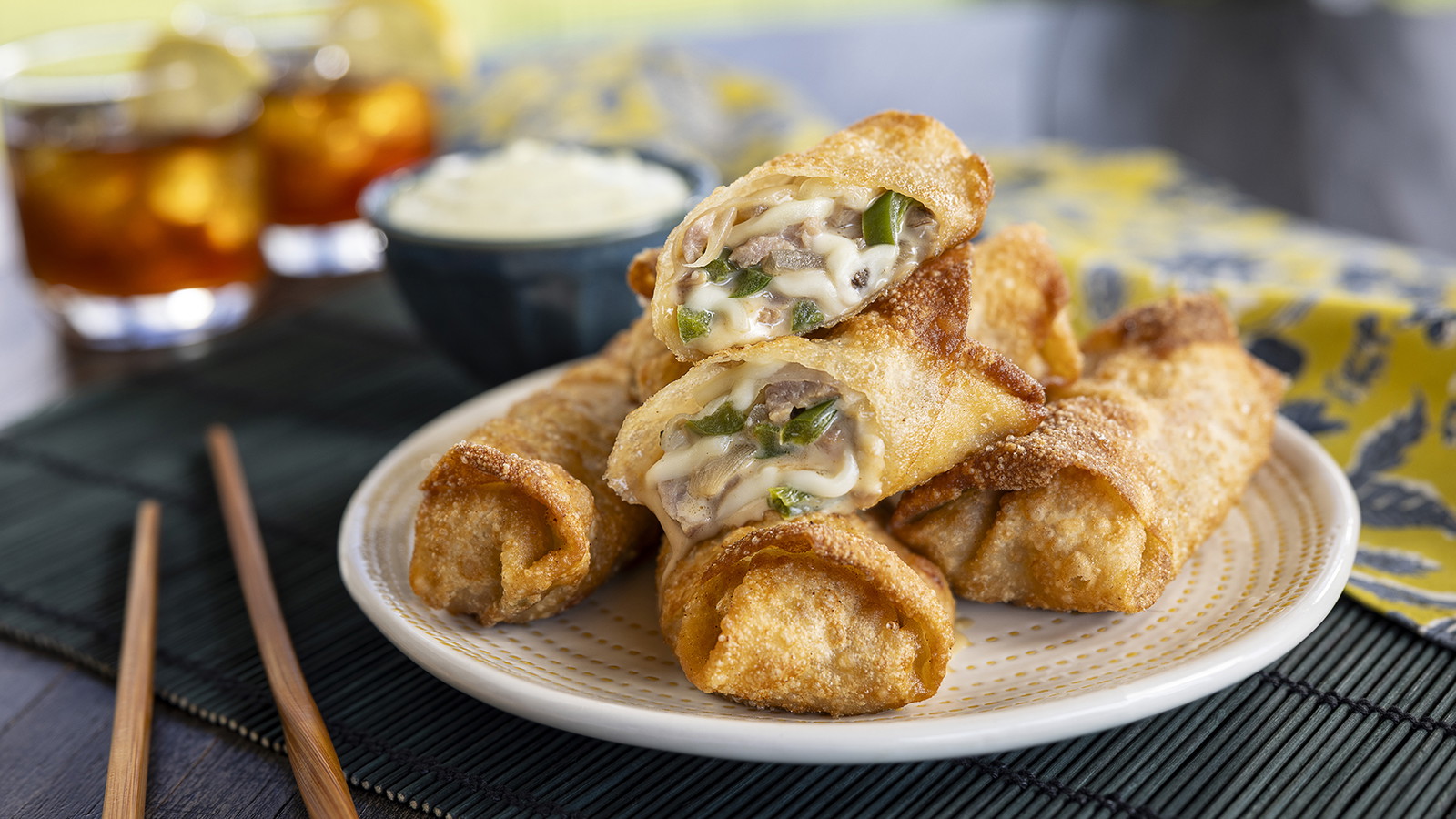 Image of Cooper® Cheese Cheesesteak Egg Rolls wit Wasabi Crema