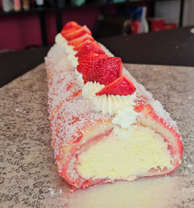 Image of Spaghetti Eis Rolle ohne Backen